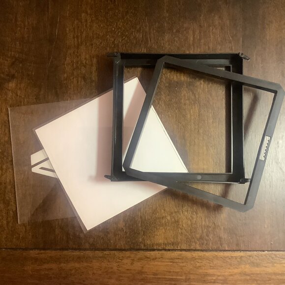 Set of 4 Wall Hanging Picture Frames 6" Square Plastic & Glass Black - Picture 5 of 8